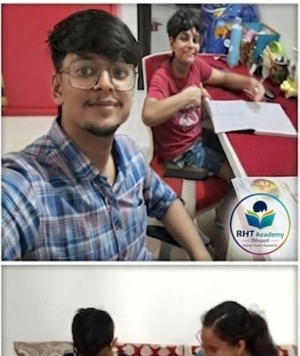 RHT Academy student learning with tutor